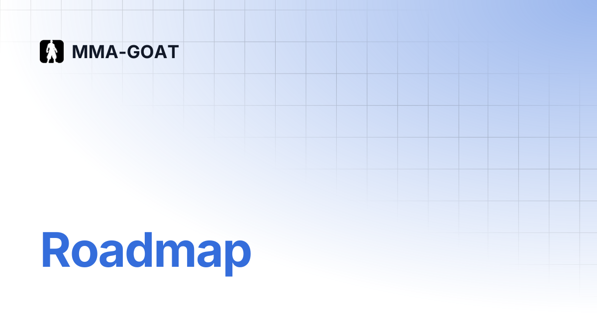 Roadmap | MMA-GOAT